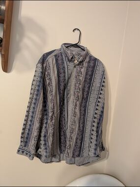 Woolrich Rugged Outdoorwear Patterned Button-Up Shirt - Gray